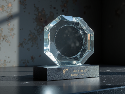 森职科技获得行业奖项颁奖典礼，公司代表上台领奖，台下观众鼓掌祝贺